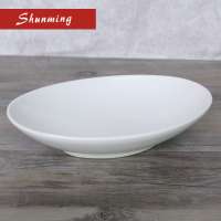 Wholesale eco-friendly white plastic Melamine oval plate