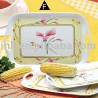 Factory Wholesale Rectangle Melamine Serving Tray