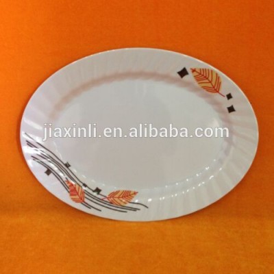 Food Grade 12'' Oval Melamine Plate