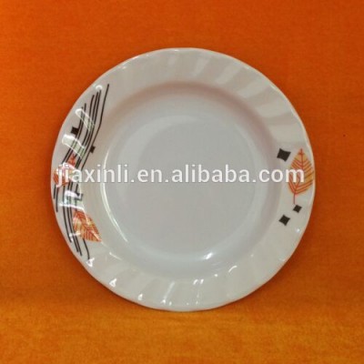 Round 8'' food grade melamine lunch food plate wholesale