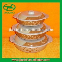 3pcs Melamine Cover Bowl Set